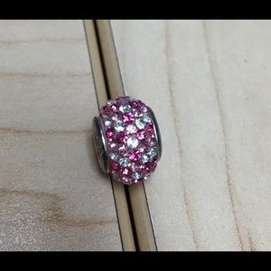 Pink sparkle Pandora bead